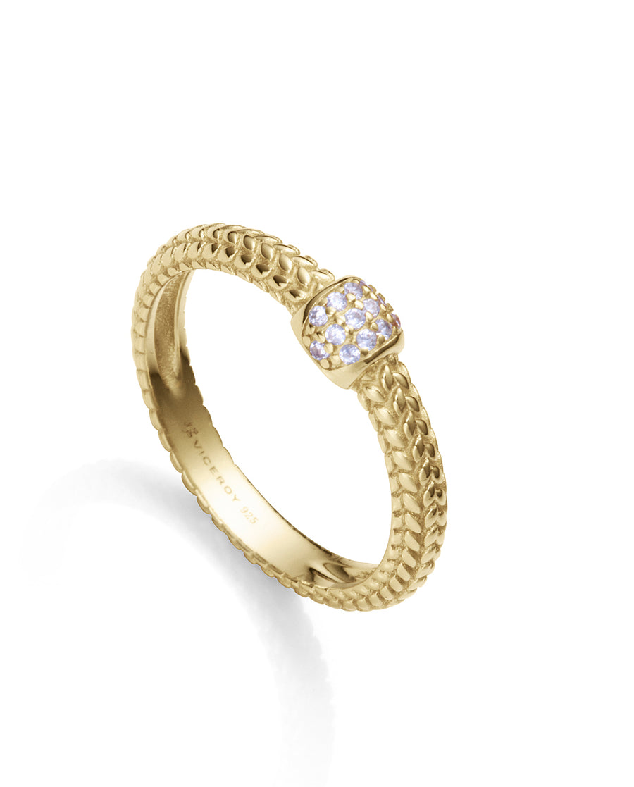 Anillo Plata De Ley Baño Oro Circ Sra Jewels