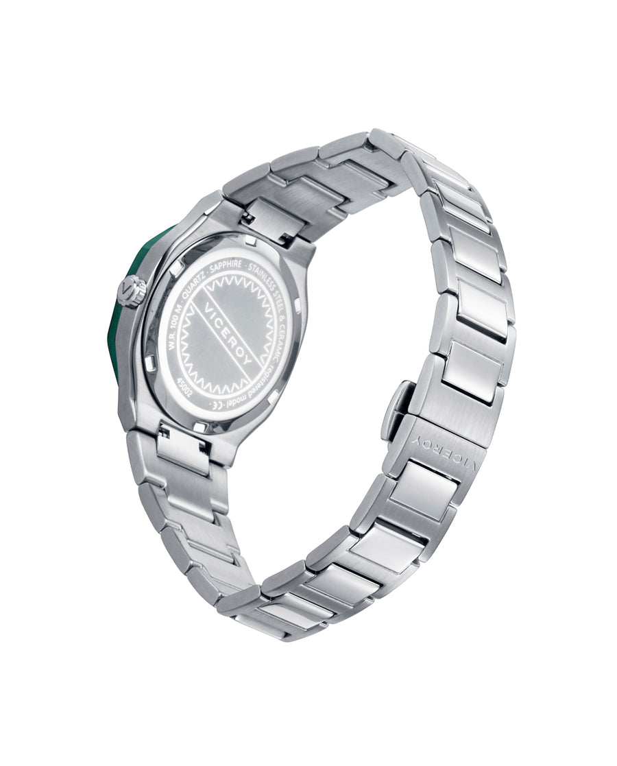 Reloj Acero Y Ceramica Brazalete Sra Va