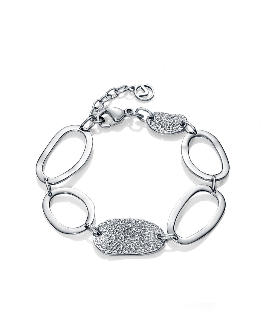 Pulsera De Acero Formas Irregulares Sra Fsn