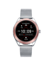 Reloj Smart Acero Ip Rosa Brazalete Sr Va