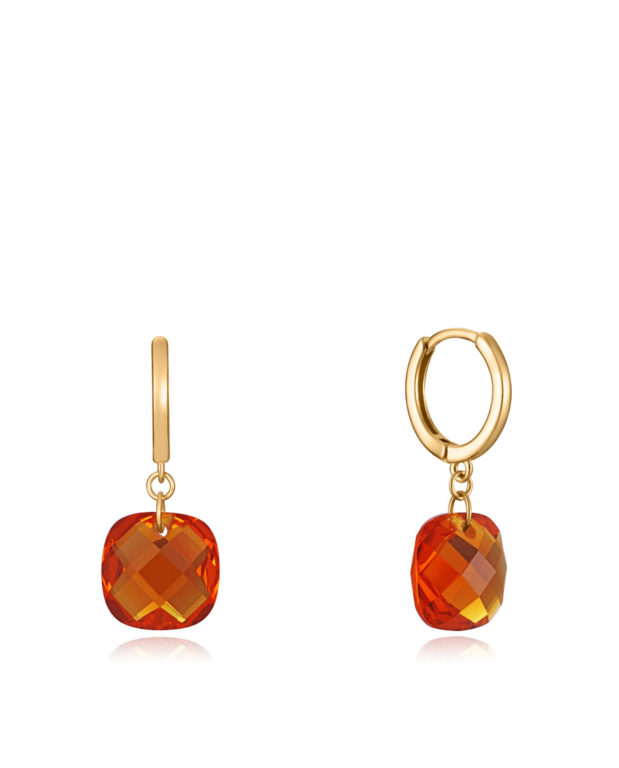 Boucles d'Oreilles Argent Massif Plaqué Or Cris Sra Jewels