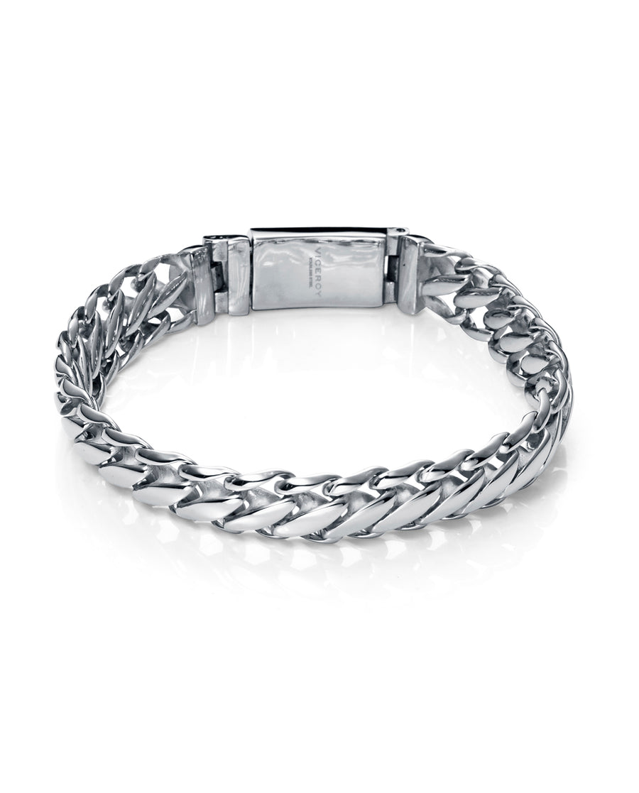 Steel Chain Bracelet: Length 21,5 Cm Gent Fn