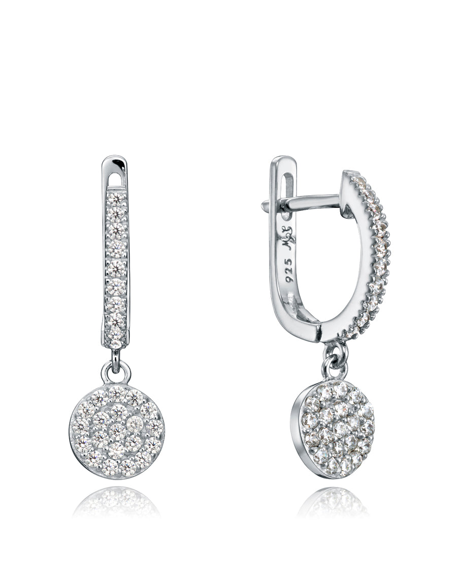 Sterling Silver Earrings With Cz Lady Jewels