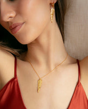 Sterling Silver Earrings With Gold Plating Pendan