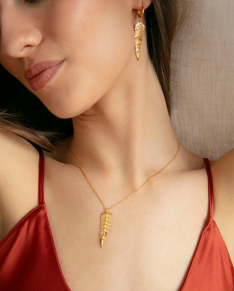 Sterling Silver Earrings With Gold Plating Pendan