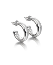 Grandes boucles d'oreilles créoles en argent sterling épais Mrs. Jwl