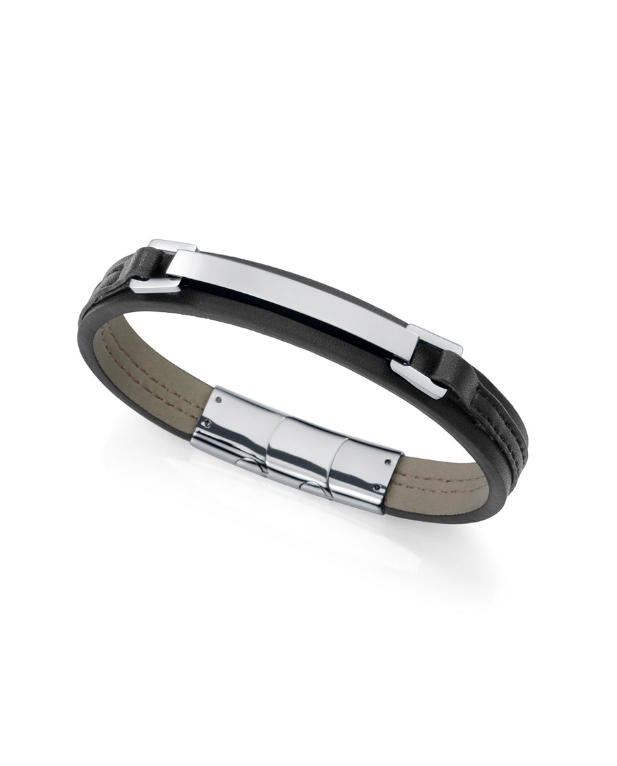 Puls Acero Y Piel Negra Sr Fashion