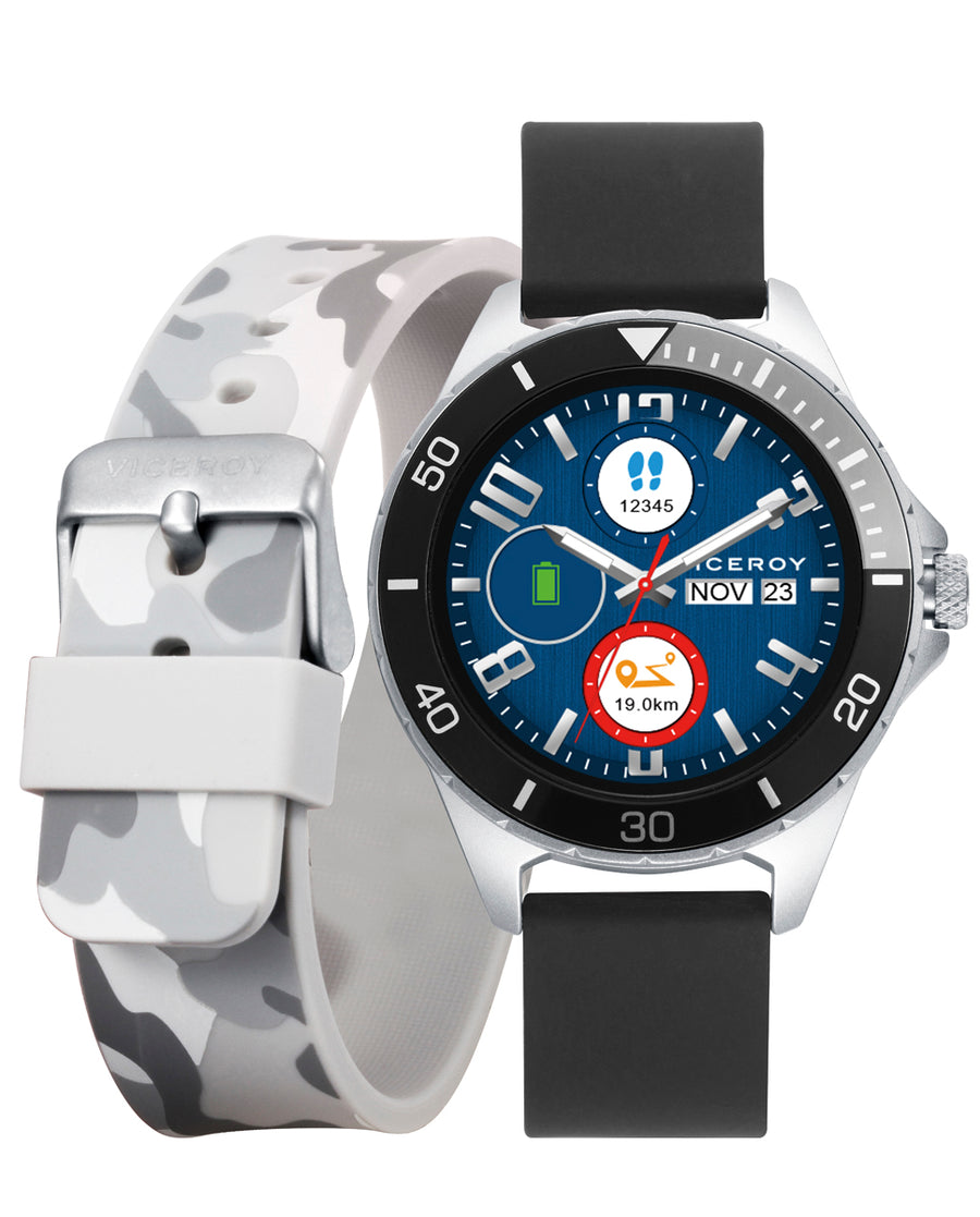 Pack Reloj Smart Aluminio Nuevo Blanco Correa Niño Va