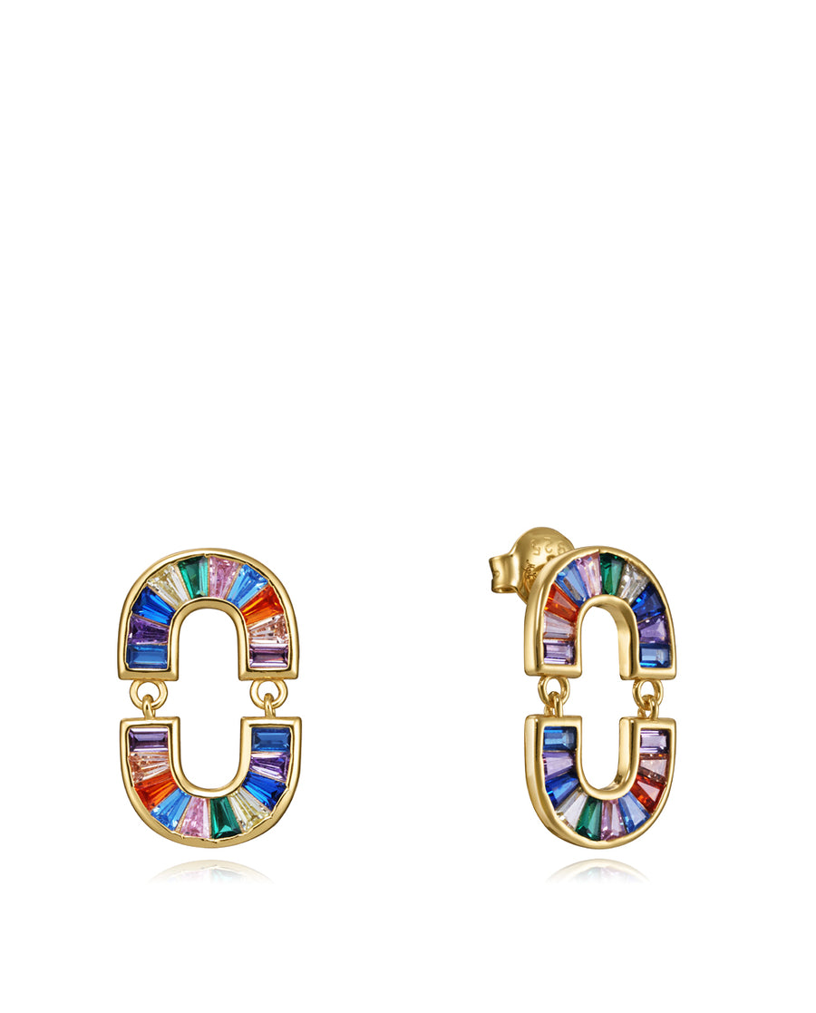 Sterling Silver Earrings With Gold Plating And Co