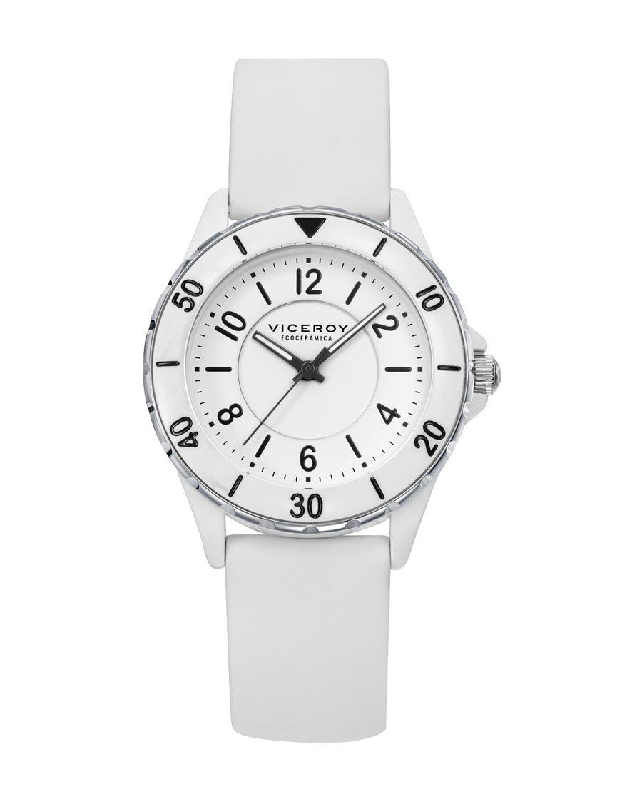 Biological Ceramic Watch White Strap Woman Va