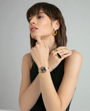 Reloj Acero Ip Rosa Brazalete Sra Va