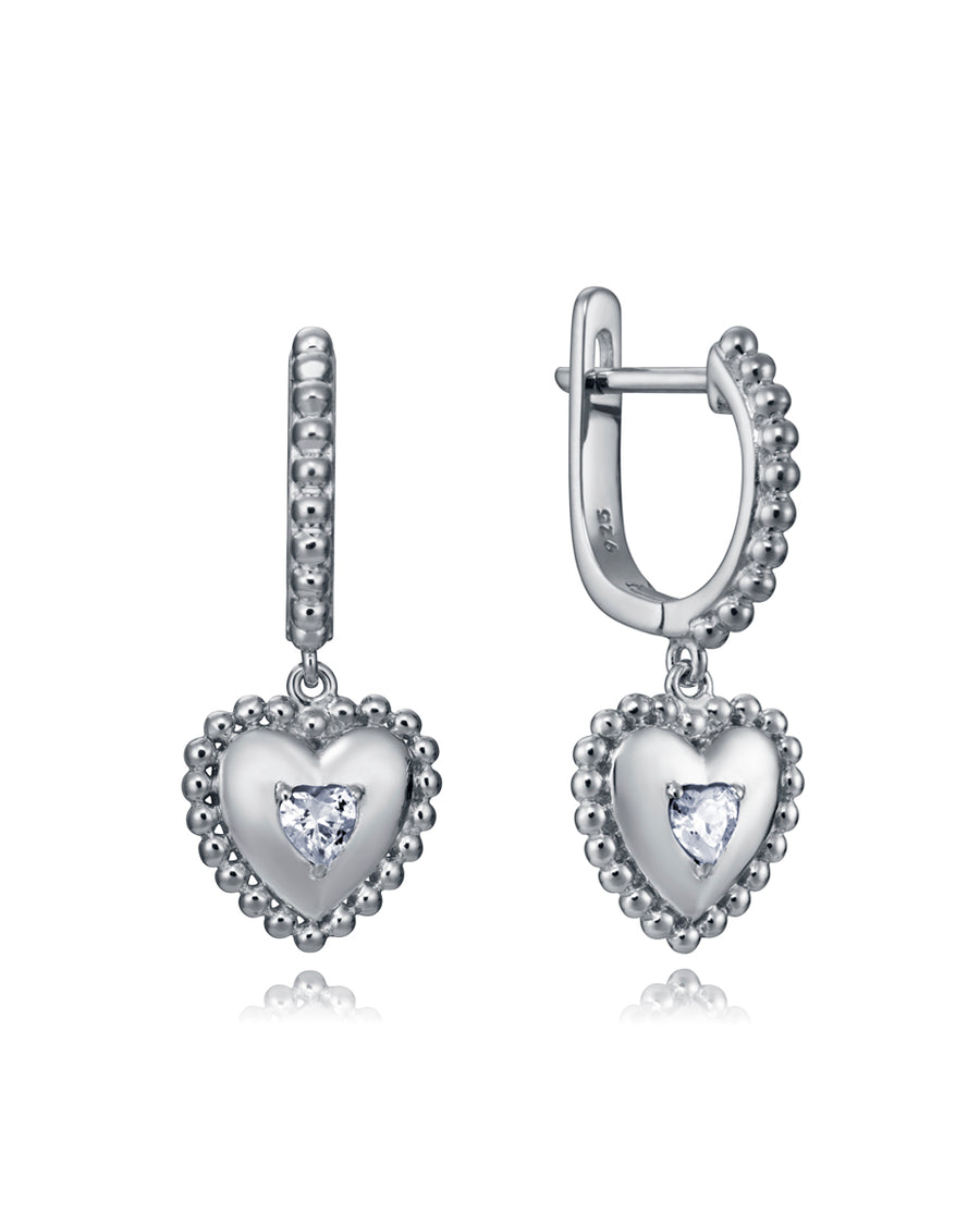 Sterling Silver Lever Back Earrings With Hanging