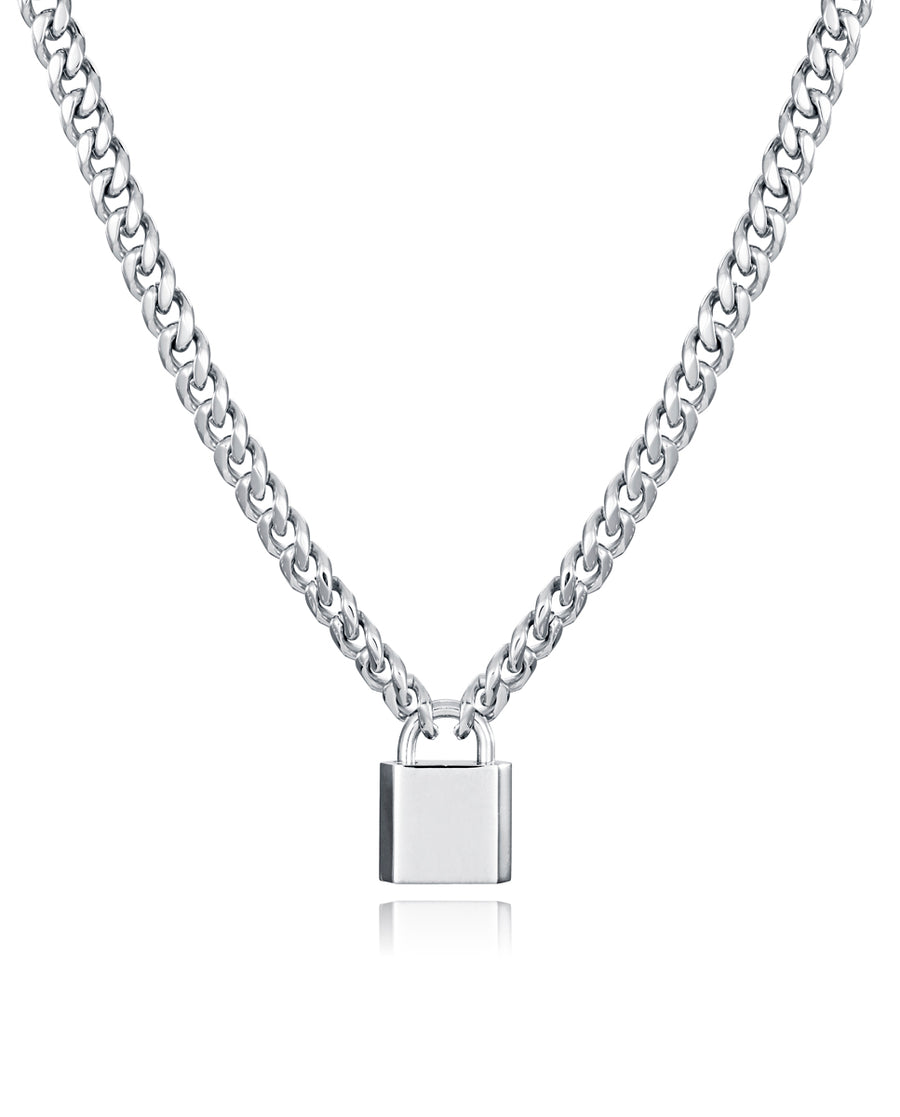 Collier en acier à chaîne avec cadenas Sr Fn