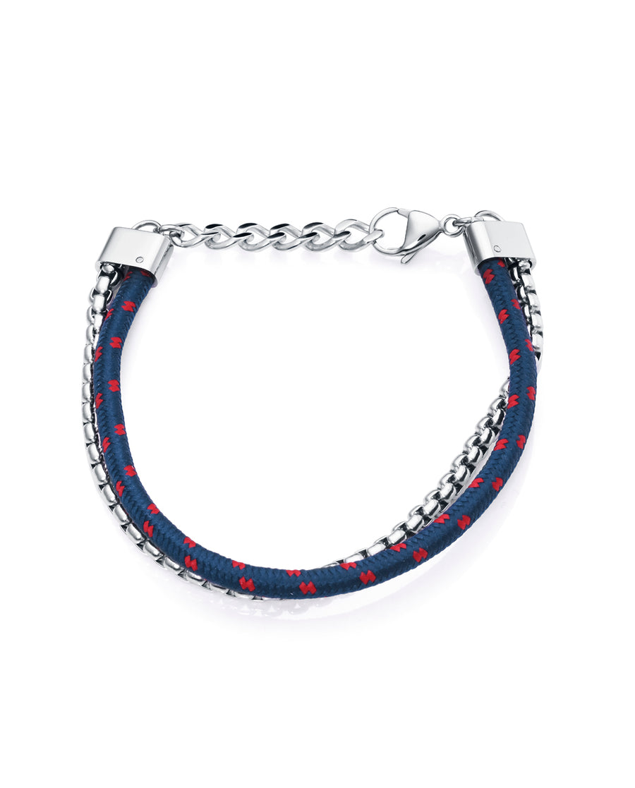 Puls Acero Cadena Y Nylon Azul Sr Fn