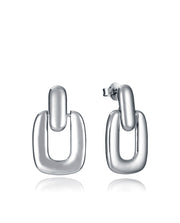 Sterling Silver Earrings With Rhodium Plating: Le