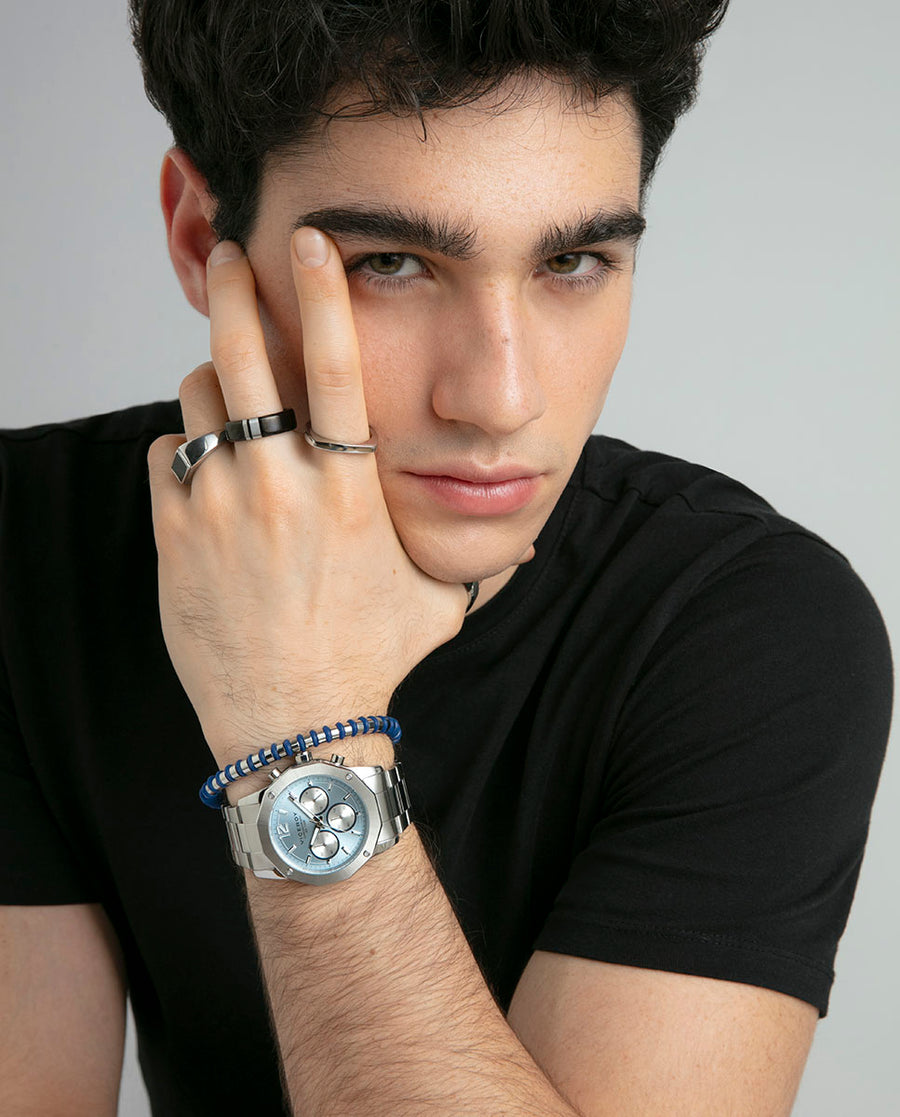 Steel Ring Ip Black: Size 20 Man Fashion