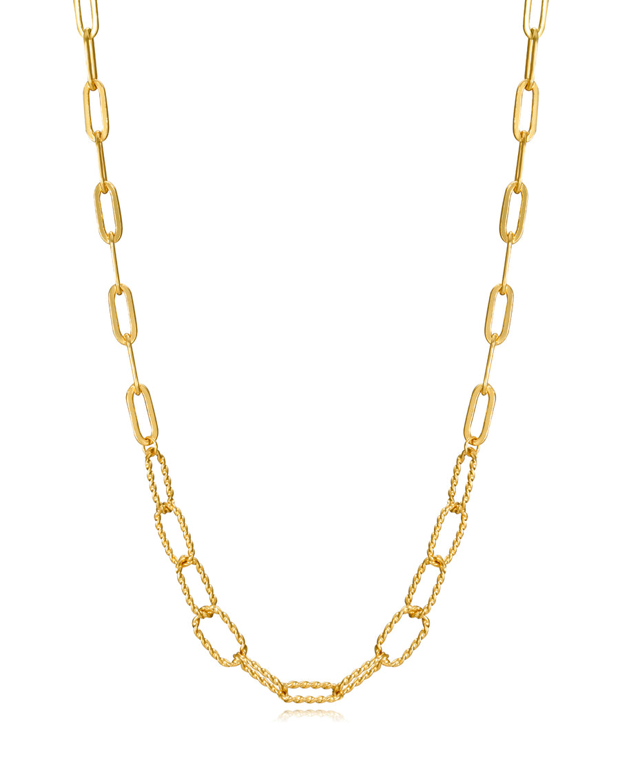 Coll Chaînes dorées en argent sterling Mrs. Jwls