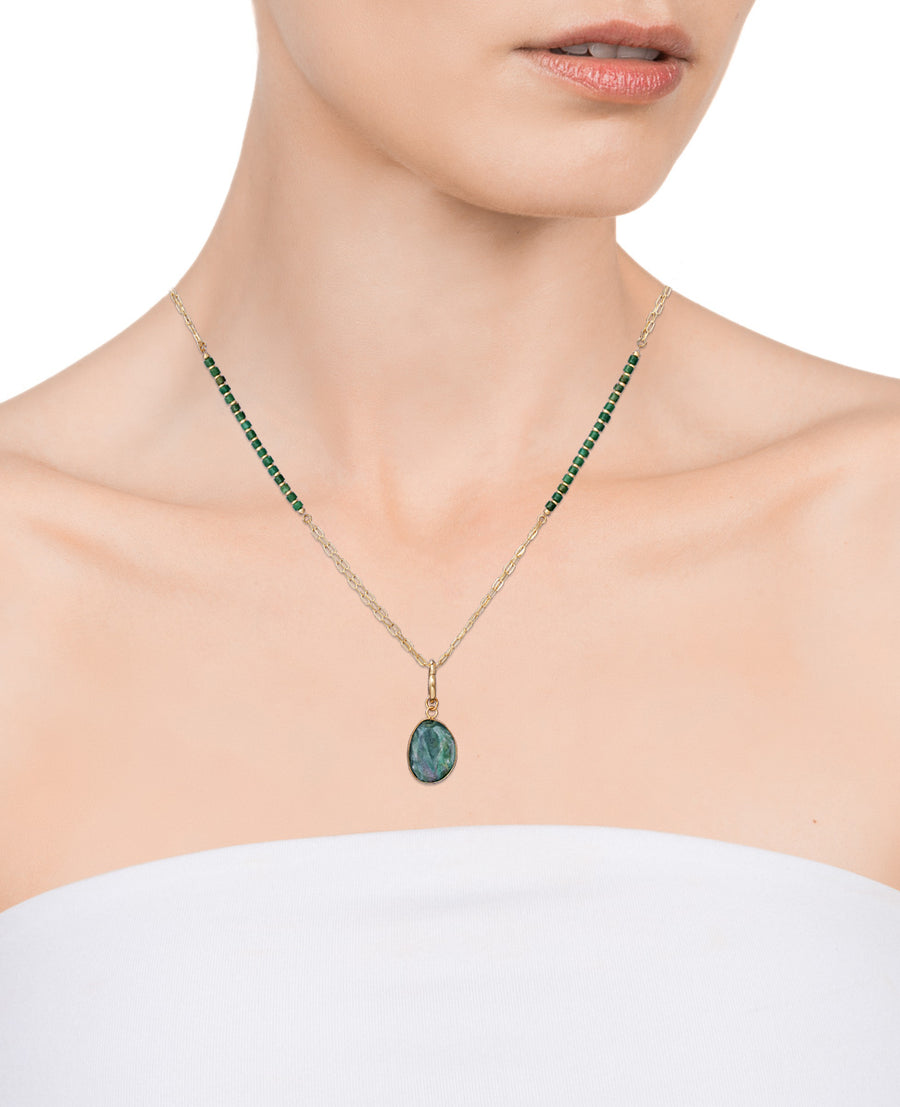 Collar Acero Ip Dorado Piedras Sra Fn