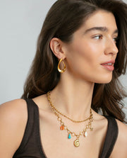 Pend Acero Ip Dorado Gota Sra Fashion
