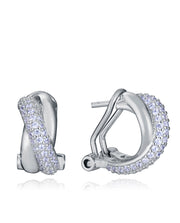 Sterling Silver Earrings With Rhodium Plating And