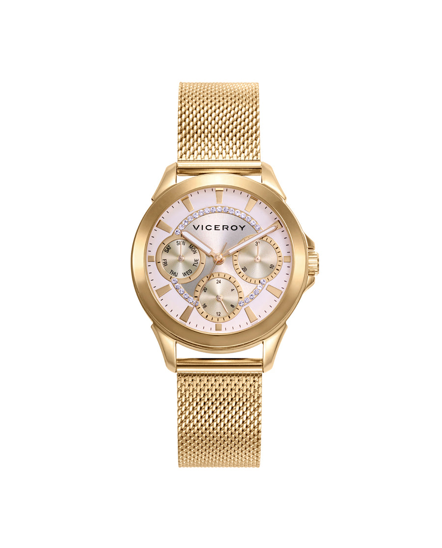 Multi Acero Ip Dorado Brazalete Sra Va