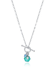 Collar Plata De Ley Baño Rodio Piedras Nat Sra Jwls
