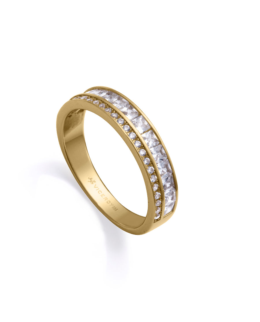 Anillo Plata De Ley Baño Oro Circ Sra Jewels