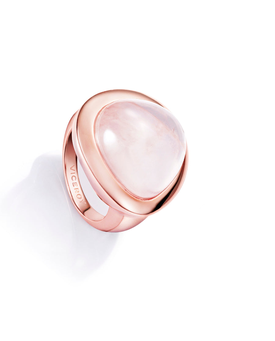 Sterling Silver Ring With Rose Quartz Lady Jewels