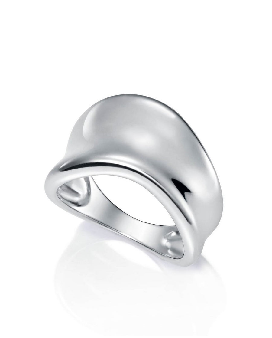 Sterling Silver Ring With Wavy Design Lady Jewels
