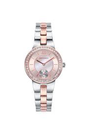 Reloj Acero Y Ip Oro Rosa Brazalete Sra Chic Va