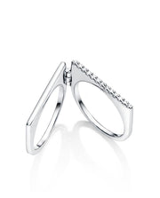 Anillo Plata De Ley Doble Con Cz Sra Jewels