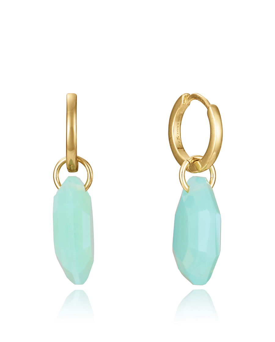 Sterling Silver Earrings With Gold Plating And Gr