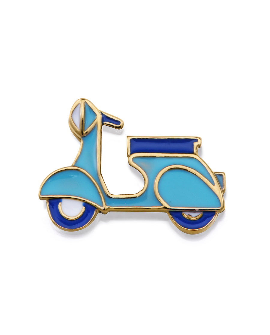 Motif Acier Ip Émail Doré Moto Sra Fn