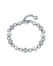 Pulsera Acero Trebol Circonitas Sra Fn
