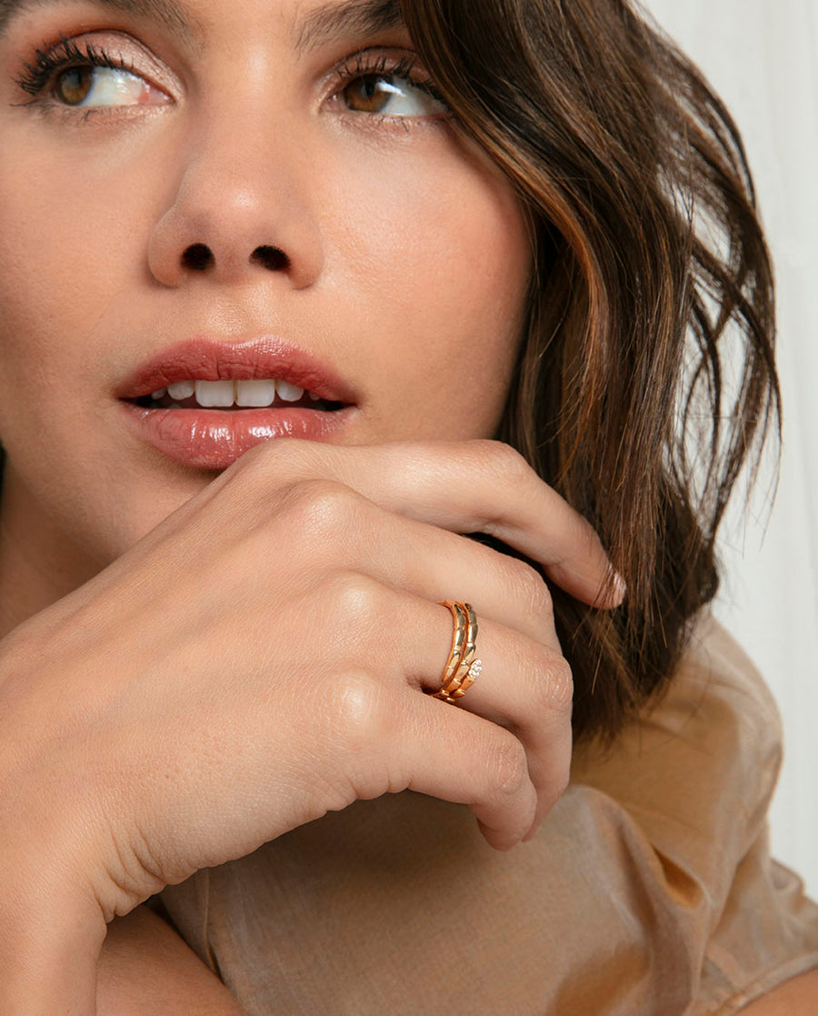 Anillo Plata De Ley Baño Oro Circ Sra Jewels
