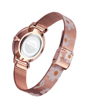 Reloj Acero Ip Rosa Brazalete Sra Va