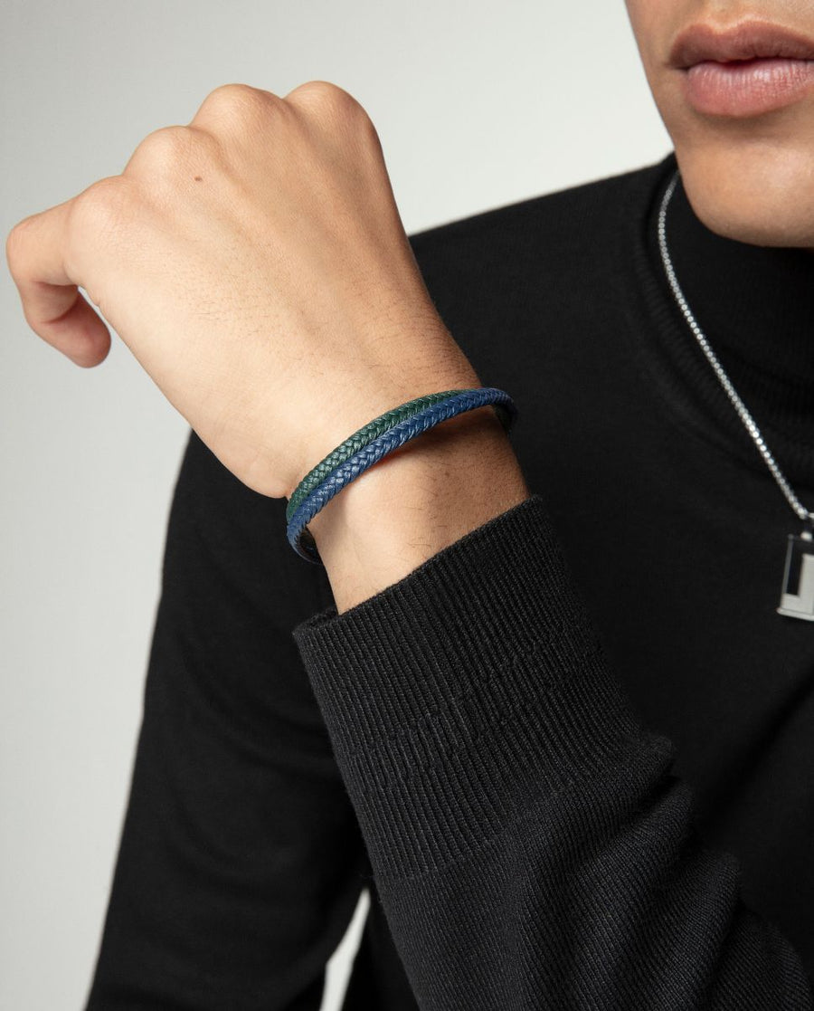 Puls Acero Y Piel Azul Y Verde Sr Fashion