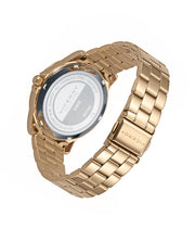 Reloj Acero Ip Dorado Brazalete Sra Va