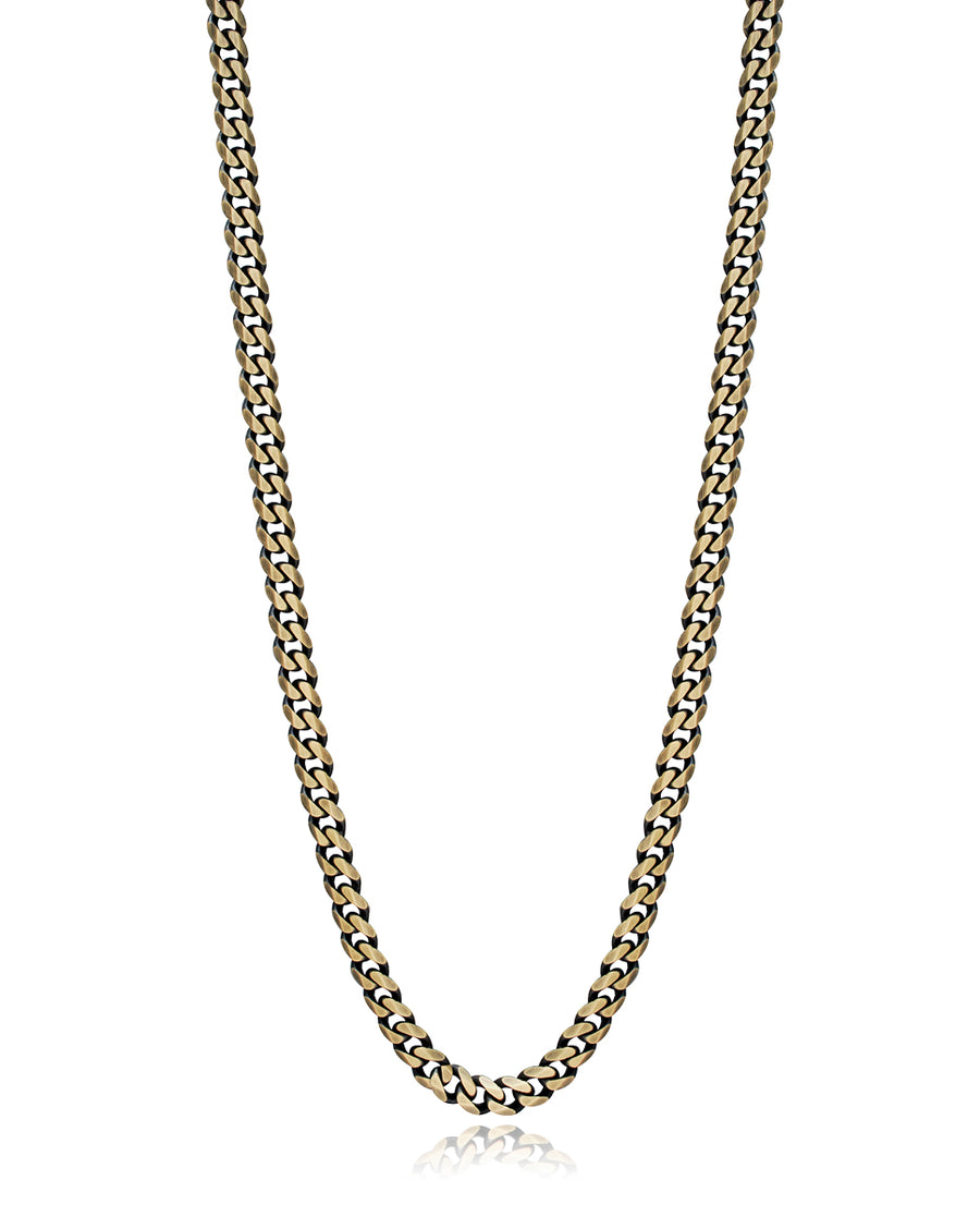 Steel Chain Necklace In Ipbronze: Width 8,7mm, Le