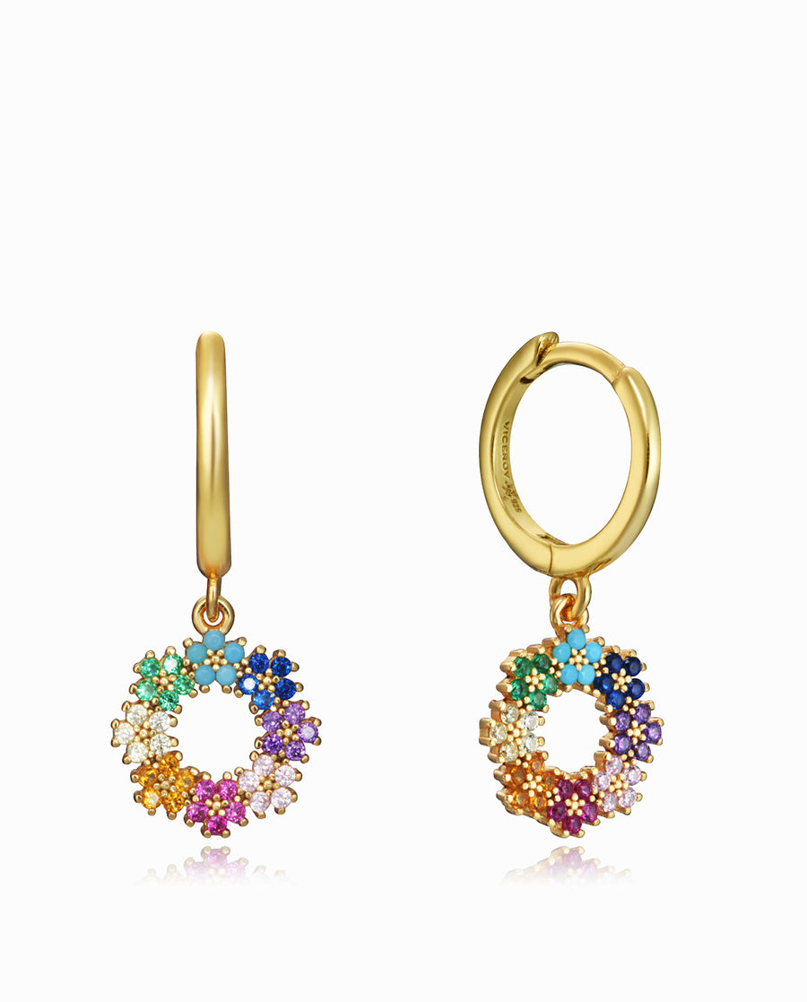 Pnd Sterling Silver Gold Flower Multi Ms Jwls