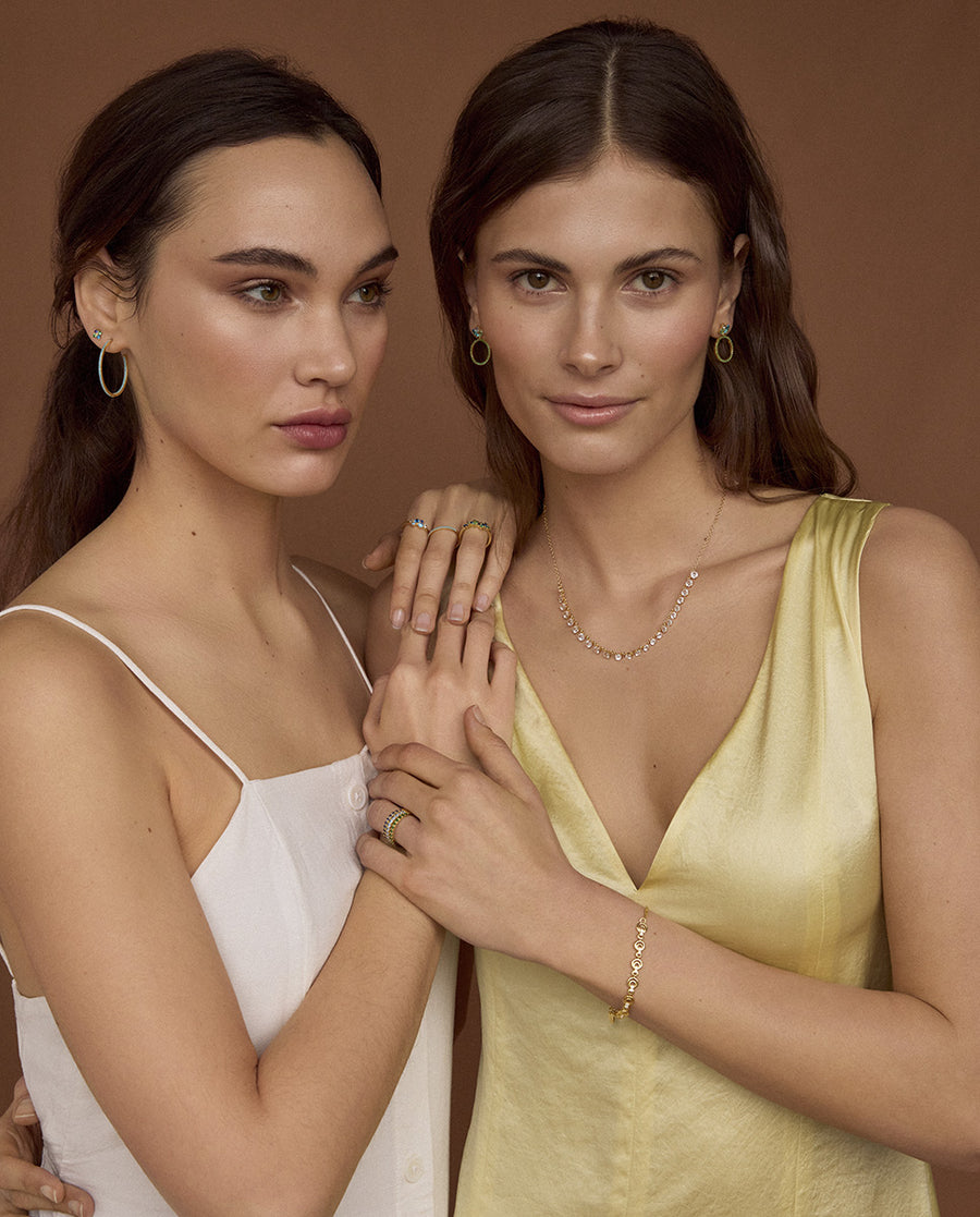 Puls Plata De Ley Baño Oro Piedra Sra Jewels