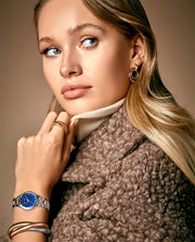 Reloj Acero Ip Rosa Brazalete Sra Va